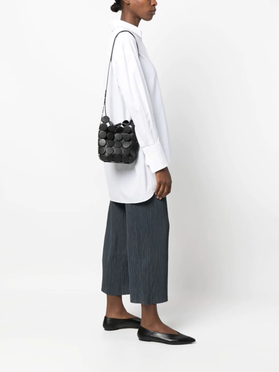 Shop Issey Miyake Cut Out-detail Shoulder Bag In Schwarz