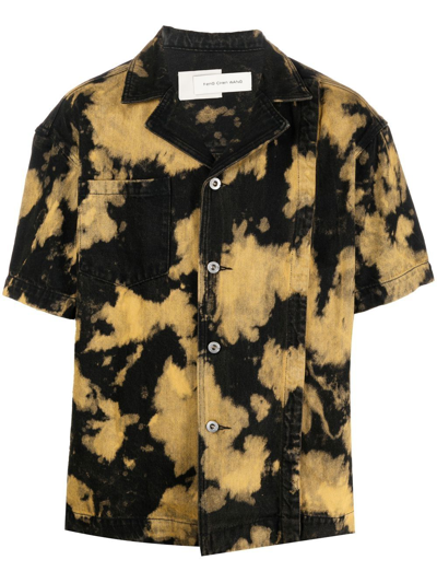 Shop Feng Chen Wang Tie-dye Short-sleeved Shirt In Schwarz