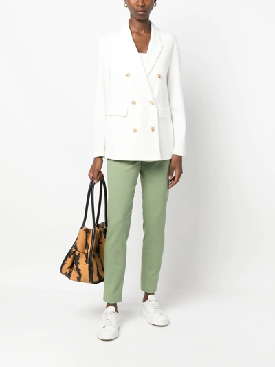 Le Tricot Perugia Low-rise Tapered Trousers In Grün