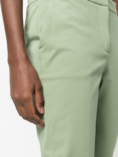 Le Tricot Perugia Low-rise Tapered Trousers In Grün