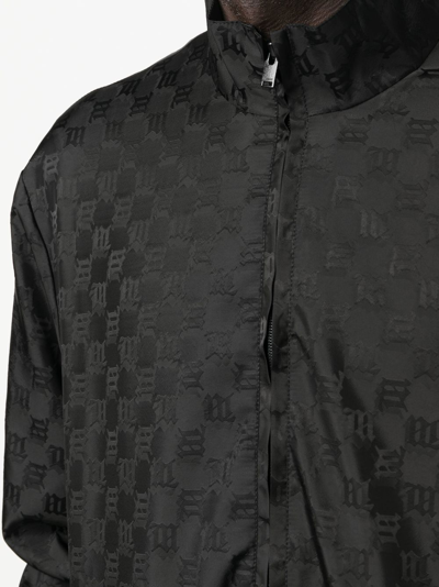 Shop Misbhv Monogram-pattern Track Jacket In Schwarz