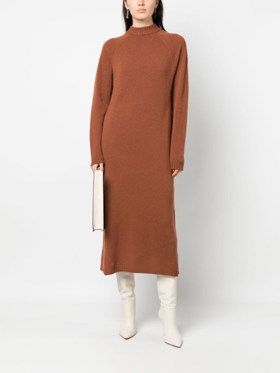 Alysi Long Knit Dress In Multicolour