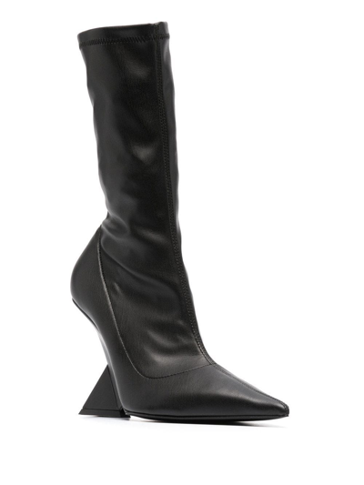 Shop Attico Cheope 105mm Ankle Boots In Schwarz