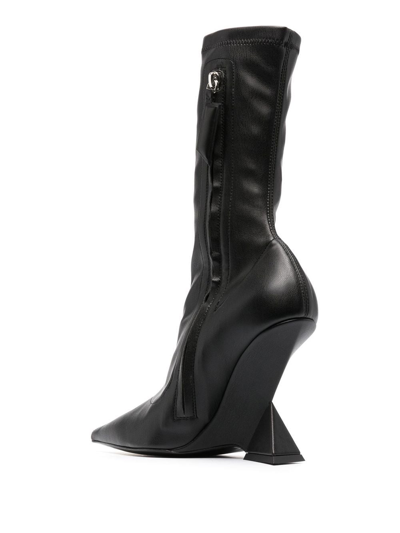 Shop Attico Cheope 105mm Ankle Boots In Schwarz
