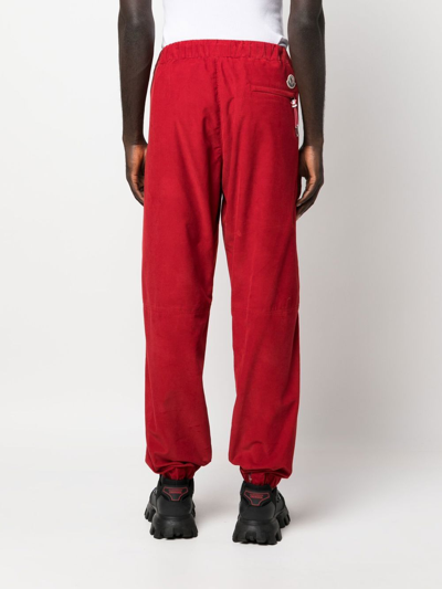 Shop Moncler Colour-blocked Track Pants In Rot