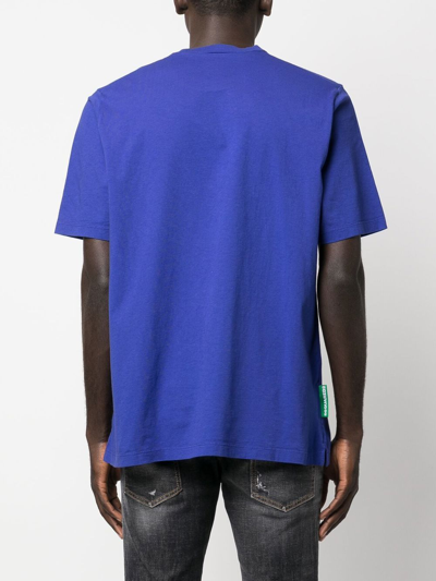 Dsquared2 Man T-shirt Blue Size Xxl Cotton In Blau