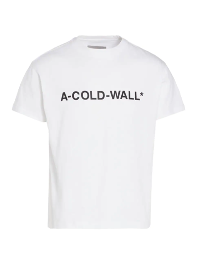 Shop A-cold-wall* Men's Essential Logo T-shirt In White