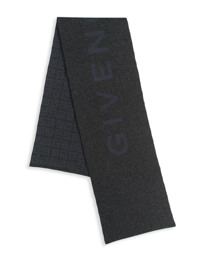 Shop Givenchy Men's Wool & Cashmere 4g Scarf In Dark Grey