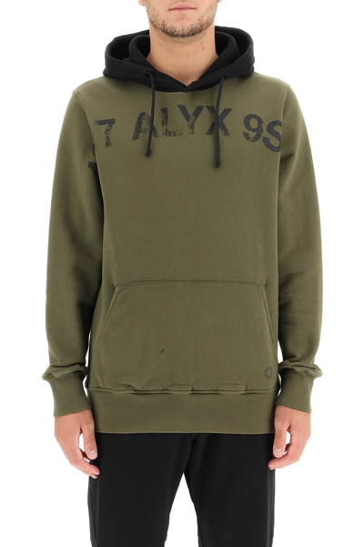 Shop Alyx 1017  9sm Vintage Logo Hoodie In Green