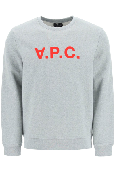 Shop Apc A.p.c. Flocked-logo Sweatshirt In Multicolor