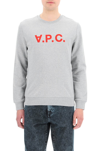 Shop Apc A.p.c. Flocked-logo Sweatshirt In Multicolor