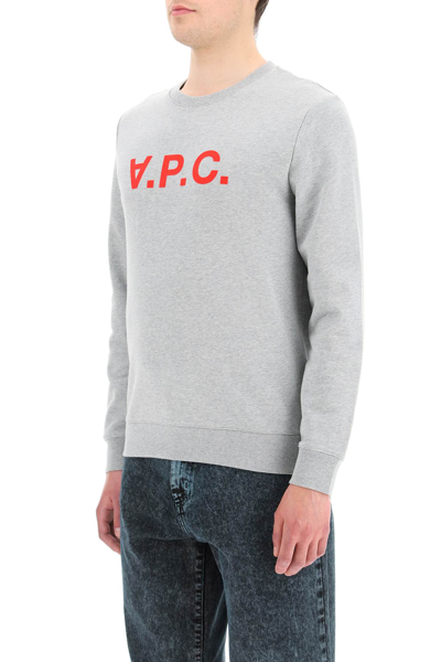 Shop Apc A.p.c. Flocked-logo Sweatshirt In Multicolor