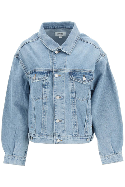 Shop Agolde Charli Denim Jacket In Blue