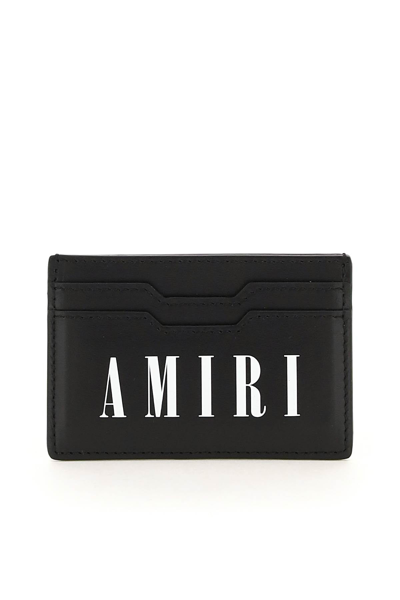 Shop Amiri Logoed Cardholder In Black