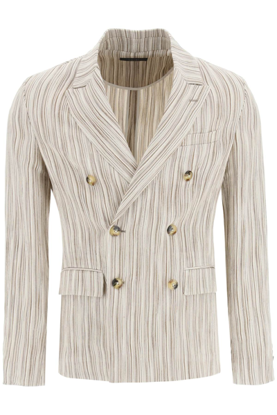 Shop Amiri Silk Viscose Blazer In Multicolor