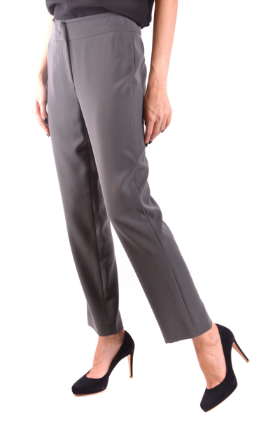 Shop Armani Collezioni Trousers In Gray