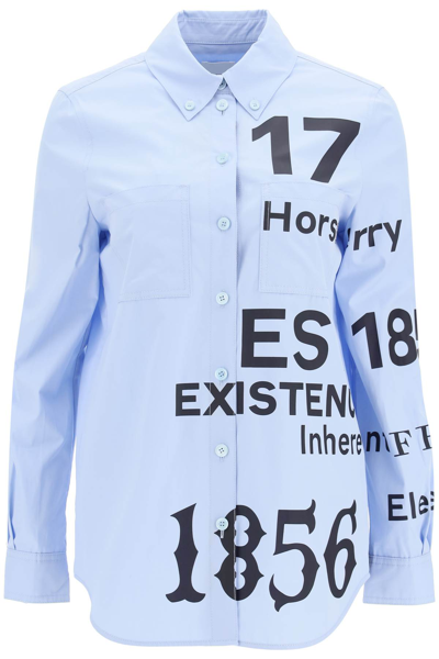 Shop Burberry Annette Check-cotton Shirt In Blue