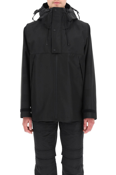 Shop Burberry Ashford Jacket With Perforated Logo In Black