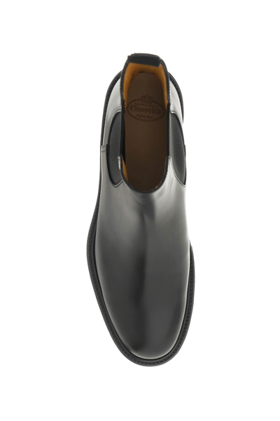 Church's Slip-on Ankle Boots Elastic Panels In Black