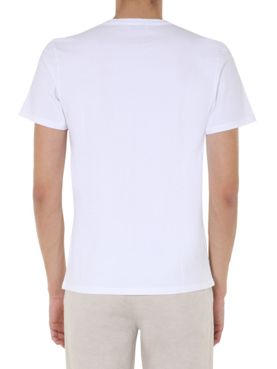 Shop Maison Kitsuné Crewneck T-shirt In White