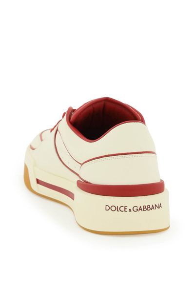 Shop Dolce & Gabbana 'new Roma' Leather Sneakers In Multicolor