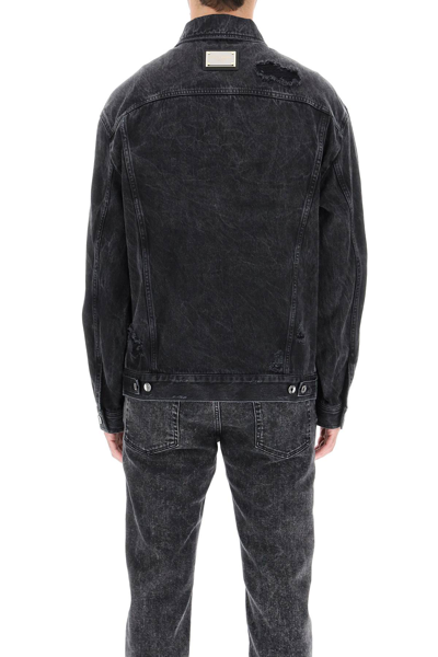 Shop Dolce & Gabbana Denim Jacket In Grey