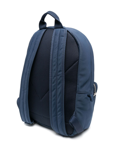 Shop Kenzo Crest Backpack In Blue