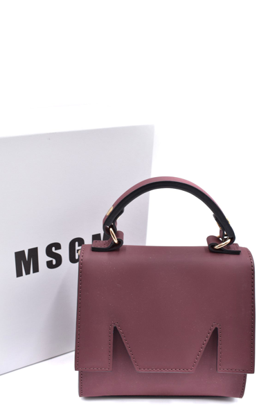 Shop Msgm Bags In Burgundy