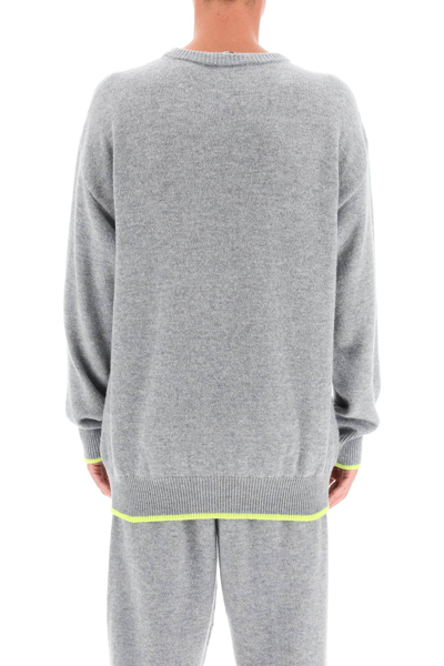 Shop Msgm Wool And Cashmere Sweater In Multicolor