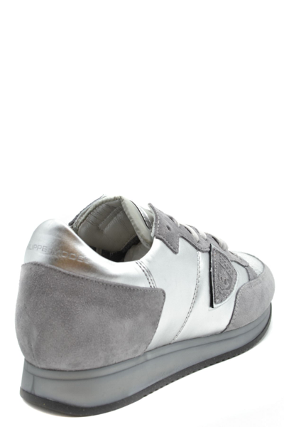 Shop Philippe Model Sneakers In Silver