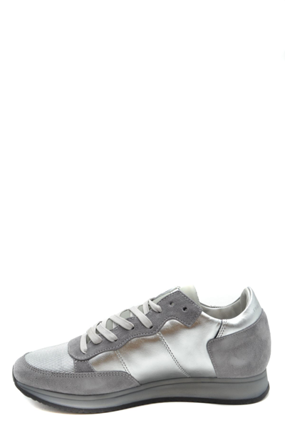 Shop Philippe Model Sneakers In Silver