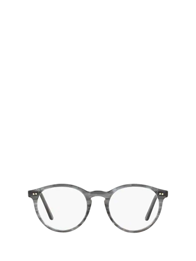 Shop Polo Ralph Lauren Eyeglasses In Shiny Striped Grey