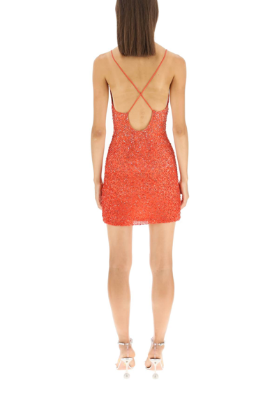 Shop Retroféte Retrofete 'billie' Dress With Beads And Sequins In Red