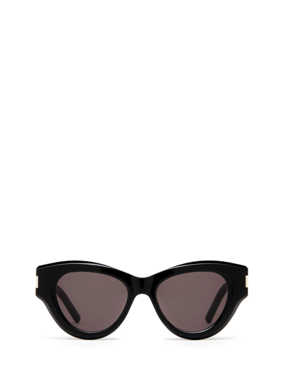 Saint Laurent Sl 506 Acetate Sunglasses In 001 Black Black Black | ModeSens