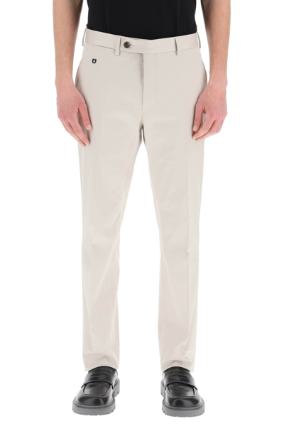 Shop Ferragamo Salvatore  Cotton Gabardine Chino Pants In Beige