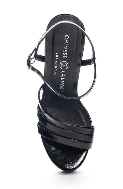 Shop Chinese Laundry Amella Platform Sandal In Black Patent