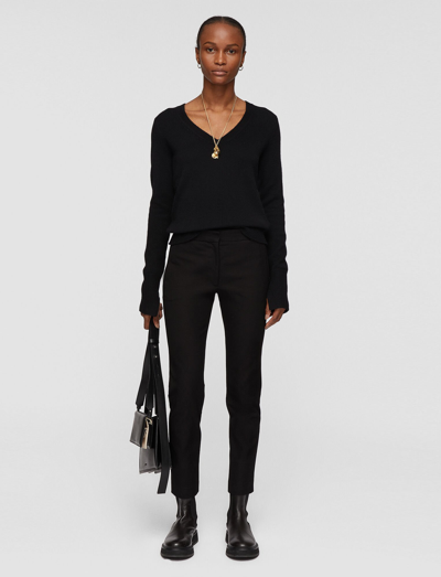 Joseph New Eliston Gabardine Stretch Trousers In Black