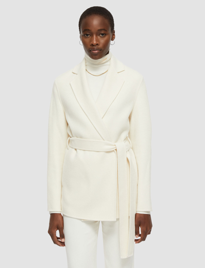 Shop Joseph Double Face Cashmere Cenda Coat In Ivory