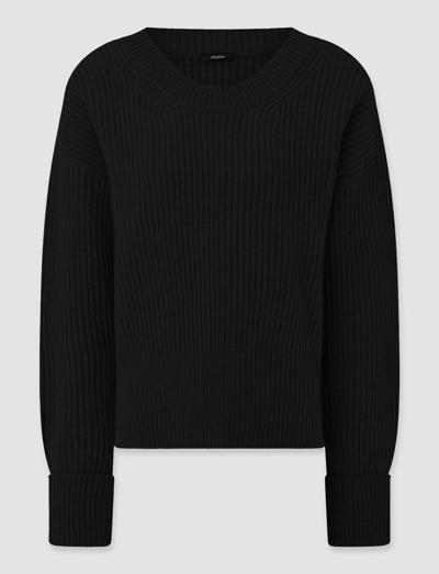 Joseph Cardigan Stitch Jumper In Black