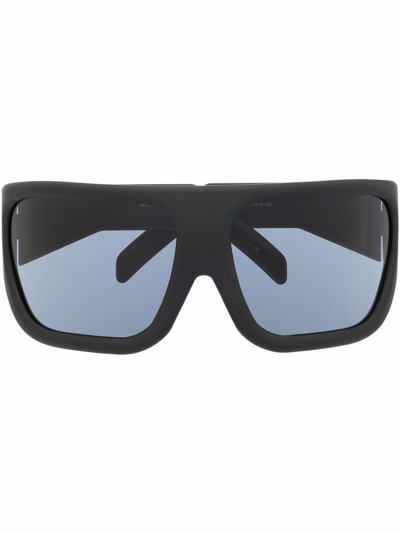 Shop Rick Owens Davis Oversized Sunglasses In Black