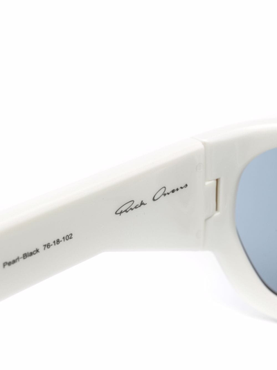 Shop Rick Owens Davis Oversized Sunglasses In White