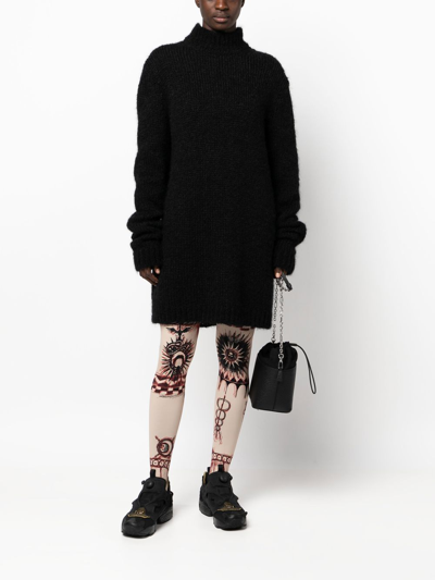 Marine Serre Geotic Tattoo-print Leggings In Neutrals