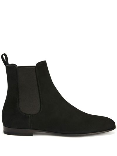 Shop Giuseppe Zanotti Blaas Suede Chelsea Boots In Black