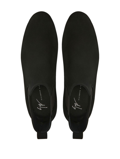 Shop Giuseppe Zanotti Blaas Suede Chelsea Boots In Black