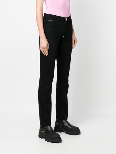 Shop Philipp Plein Straight-leg Regular-fit Jeans In Black