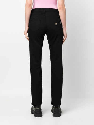 Shop Philipp Plein Straight-leg Regular-fit Jeans In Black