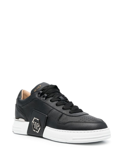 Shop Philipp Plein Hexagonal Low-top Sneakers In Black
