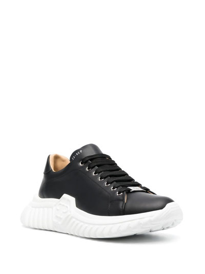 Shop Philipp Plein Basic Runner Low-top Sneakers In Black