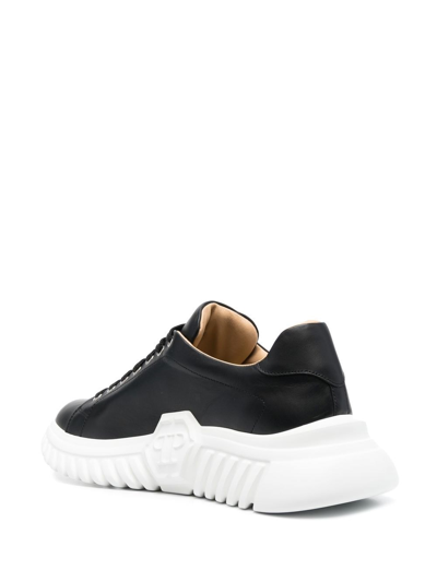 Shop Philipp Plein Basic Runner Low-top Sneakers In Black