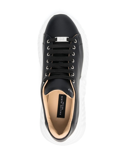 Shop Philipp Plein Basic Runner Low-top Sneakers In Black